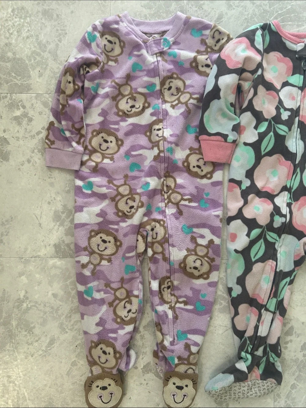 Carter's Girls' Assorted Footed Pajama Set - Purple, Pink, Navy, Mint